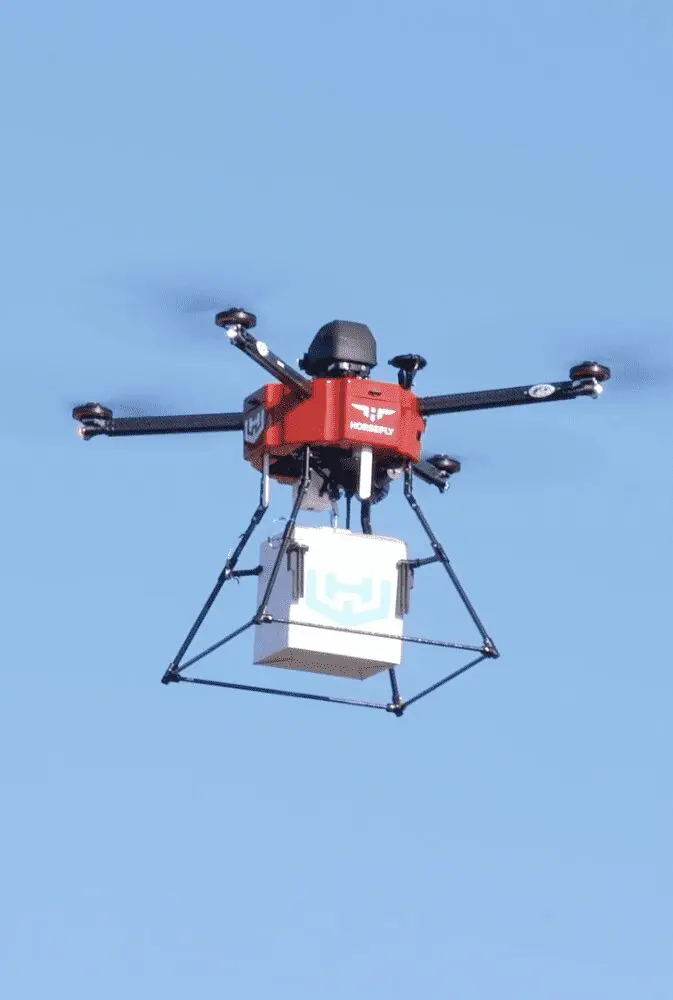 Advancing Workhorse Aero with FAA Drone Certification Collaboration and USDA Grants 1 Workhorse Aero WA4-100 Horsefly delivery FAA drone UAS in flight with package