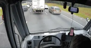 Bumper-to-bumper traffic on I-75 north of Atlanta, GA