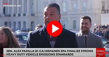 Video Thumbnail Of Press Conference Replay Shows Senator Alex Padilla On Capitol Hill.